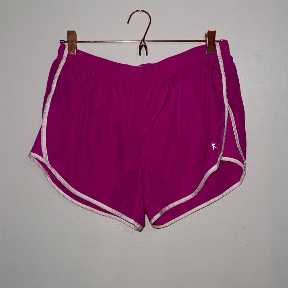 Danskin Magenta Athletic Shorts with White Trim
